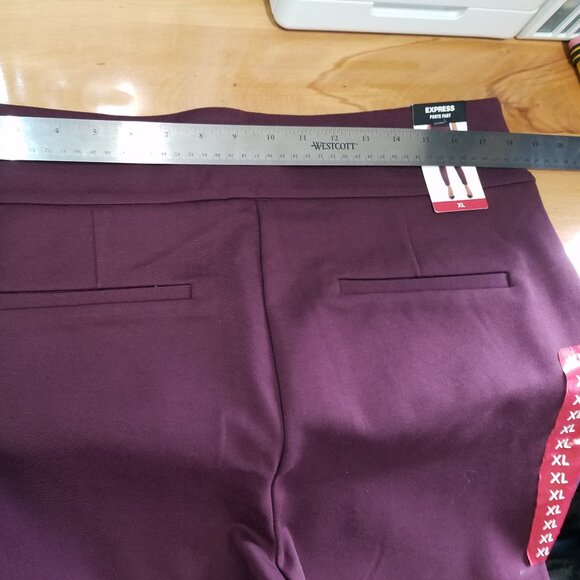Express Women's Ponte Pant - Size XL - Burgundy Color - NWT!! - Picture 8 of 11